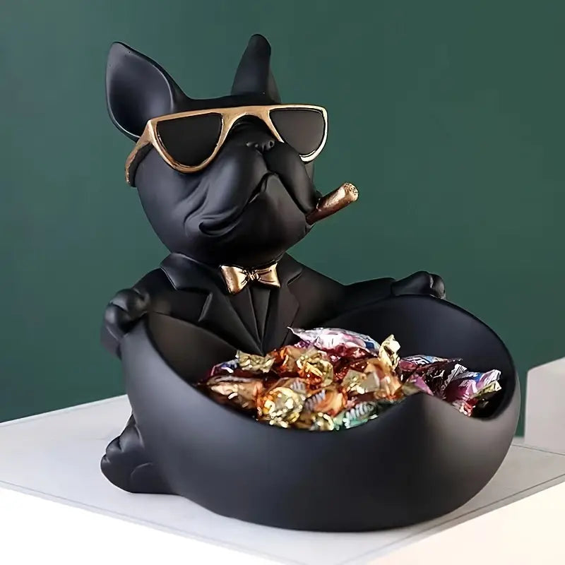 Dog Phone/Key/Remote Storage Resin Sculpture