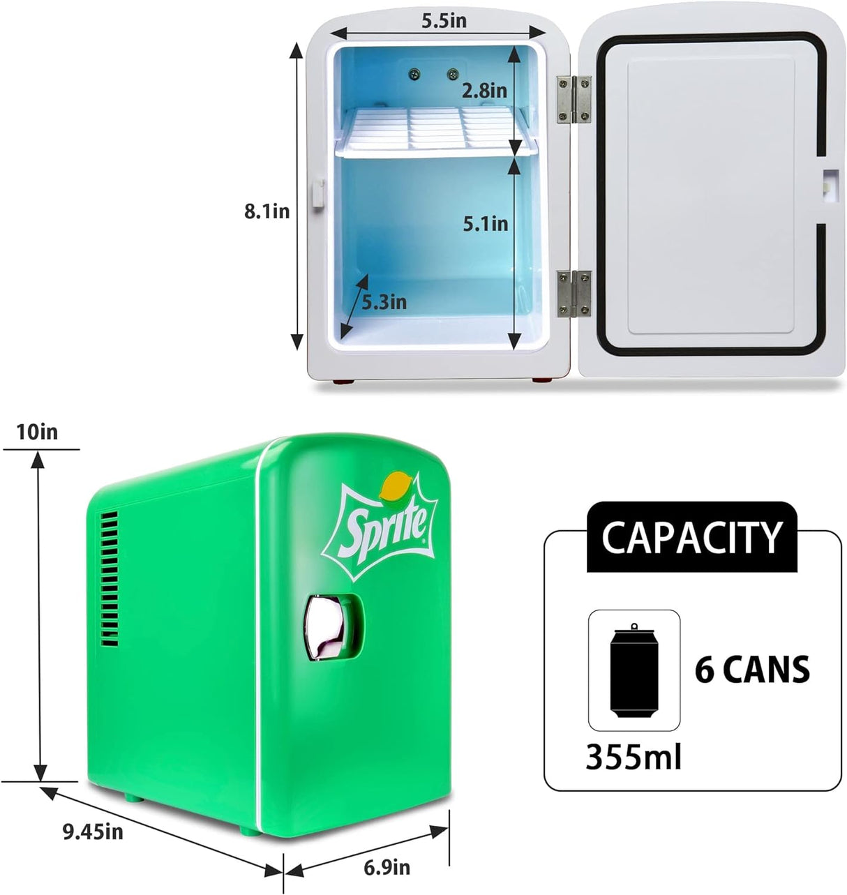 Sprite 4L 6 Can Fridge