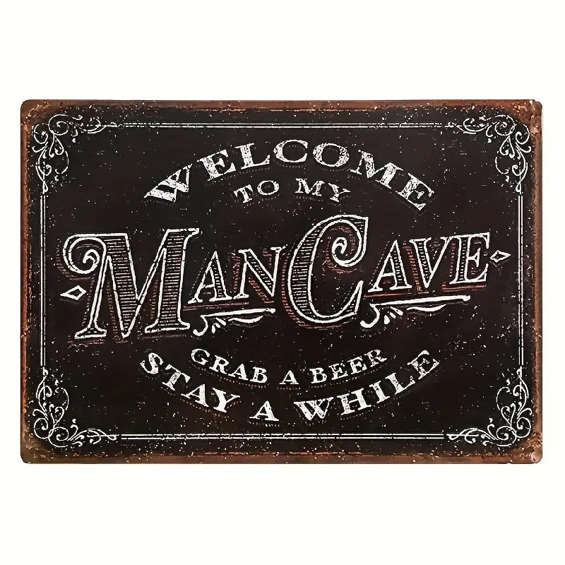 Man Cave Sign Metal Tin Plate Sign Poster