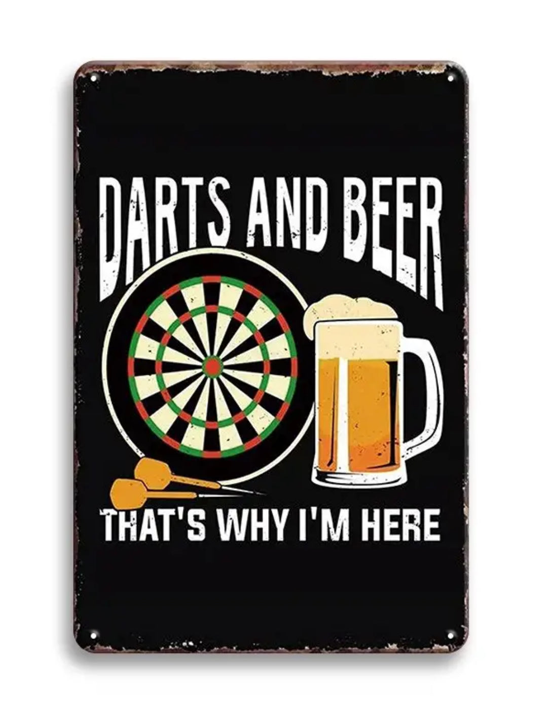 Darts Beer Metal Tin Sign