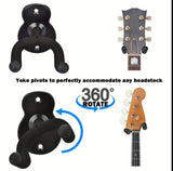 Metal Wall Mounted Guitar Hook Holder - Fits All Types of Guitar