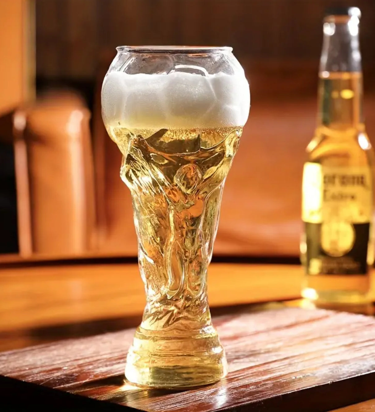 Football Trophy Beer Glass