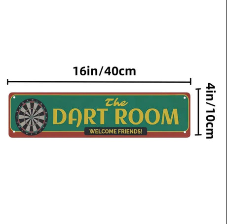 Dart Club Room Metal Sign