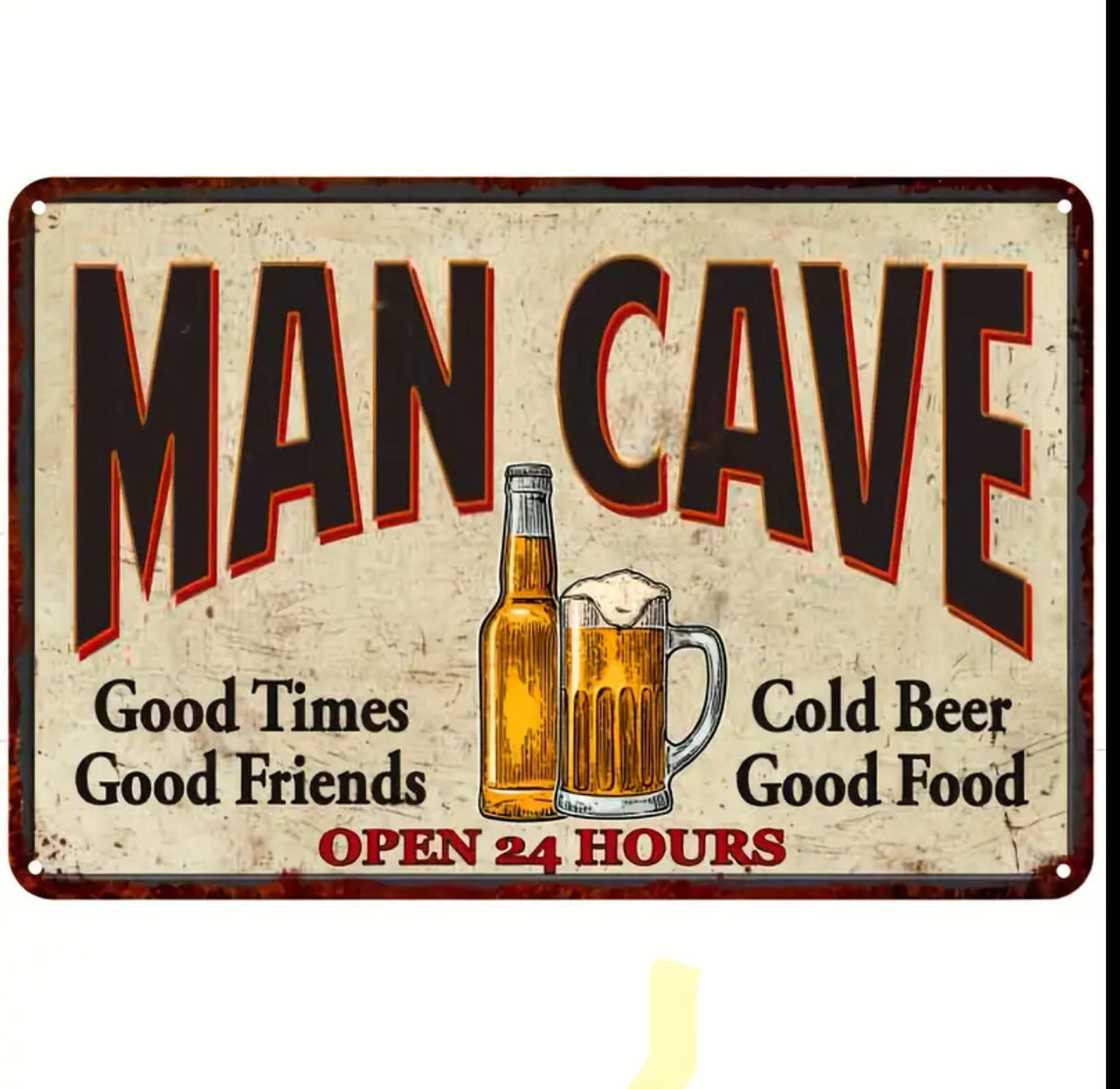 Man Cave Metal Tin Sign