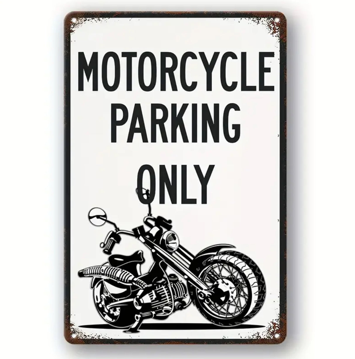 Motorcycle Parking Metal Tin Sign