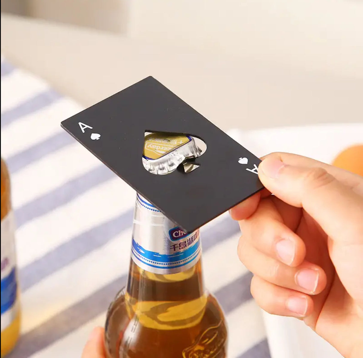 FREE Stainless Steel Playing Card Bottle Opener