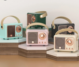 Mini Wireless Retro Bluetooth Speaker Vintage FM Radio Portable USB