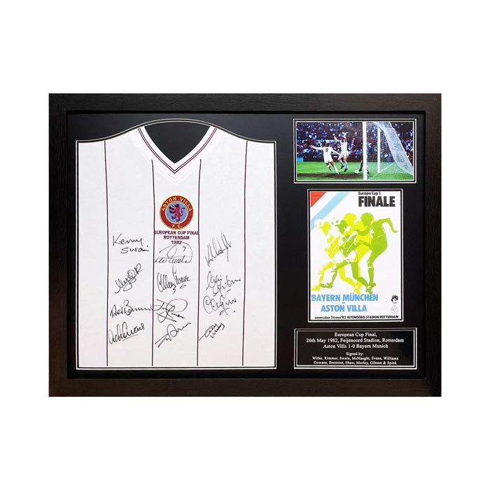 Aston Villa 1982 European Cup Final Signed Framed Shirt