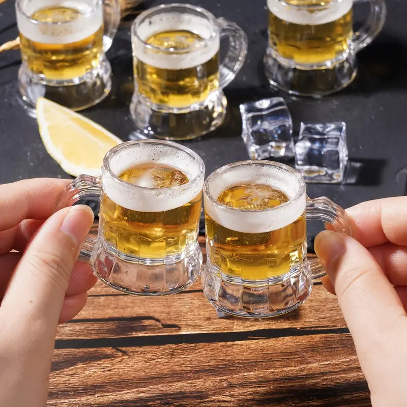 Mini Beer Mugs Shot Glasses - Set of 6