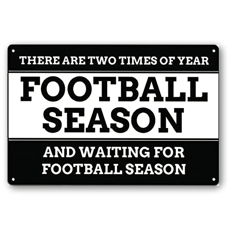 Football Season Sign Metal Tin Plate Sign Poster