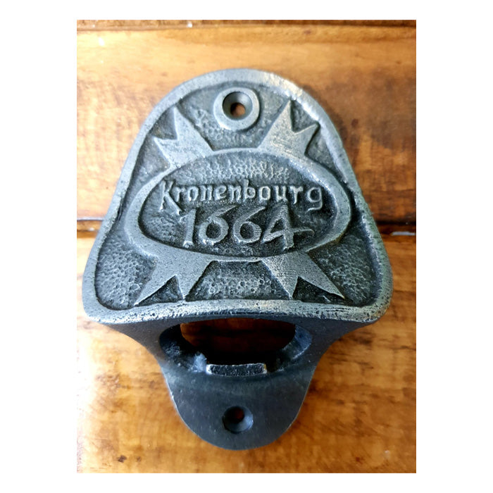 Wall Mounted Cast Iron Bottle Opener - Kronenbourg