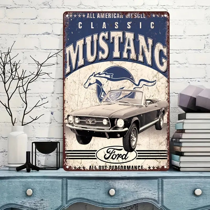 Ford Mustang Sign Metal Tin Plate Sign Poster