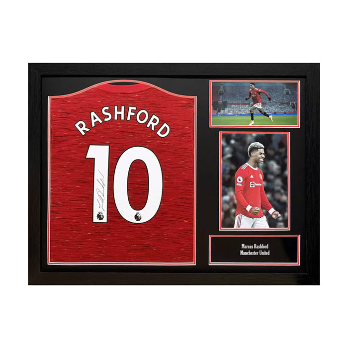 Marcus Rashford Signed Framed Manchester United Football Shirt