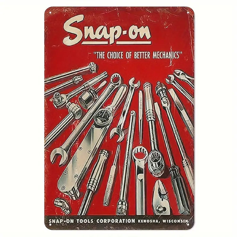 Snap On Sign Metal Tin Plate Sign Poster